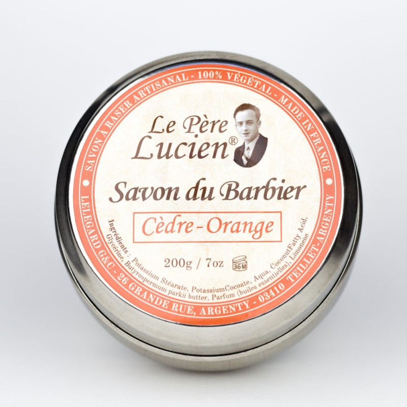 Savon à raser le Père Lucien Cèdre - Orange