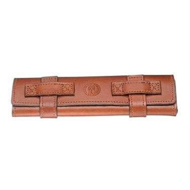 Etui en cuir coupe chou marron foncé Böker