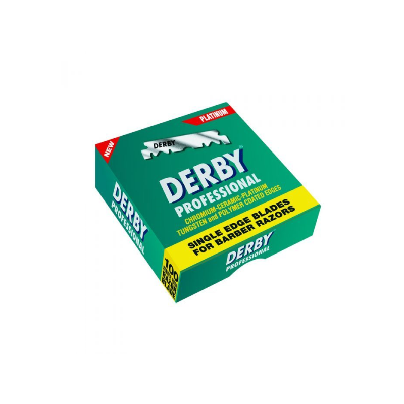 Demi-Lames Derby "Platinum" par 100 en acier inoxydable