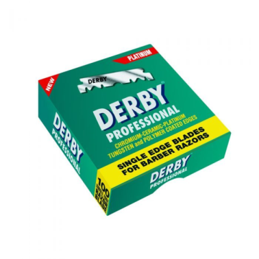 Demi-Lames Derby "Platinum" par 100 en acier inoxydable