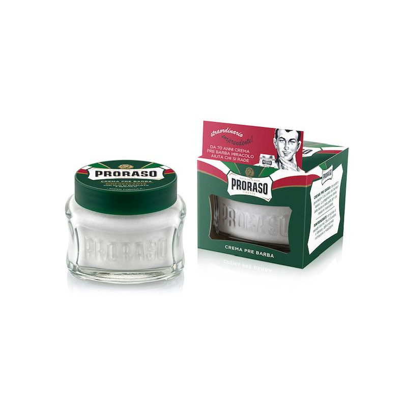 Crème avant rasage Proraso ligne verte pot de 100ml