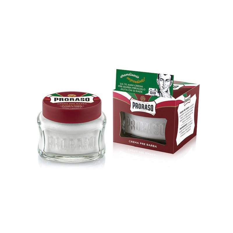 Crème avant rasage Proraso ligne rouge pot de 100ml