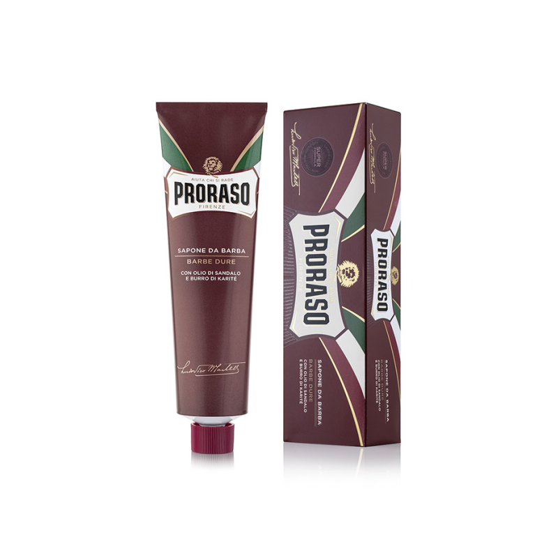 Crème de rasage Proraso ligne rouge - bois de santal et karité