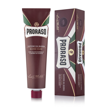 Crème de rasage Proraso ligne rouge - bois de santal et karité