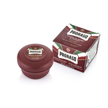 Savon à raser en pot plastique Proraso ligne rouge 150g