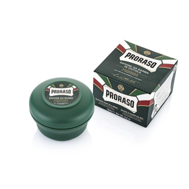 Savon à raser en pot plastique  Proraso ligne verte