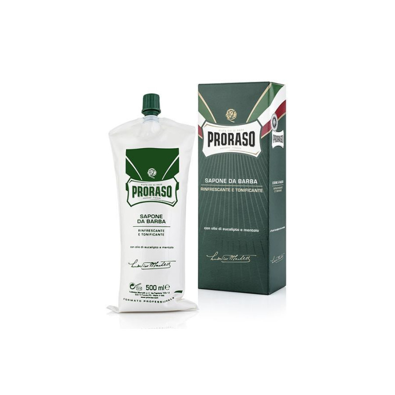 Grande crème de rasage Proraso ligne verte tube 500ml