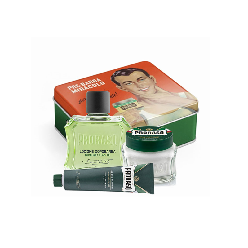 Coffret de Rasage "Vintage Gino" Proraso eucalyptus menthol