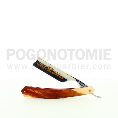 Rasoir coupe chou signé Thiers Issard Prunier Fleur doré