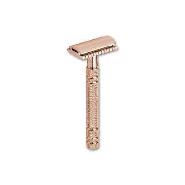 Rasoir de sécurité Boraso Böker chromé or rose