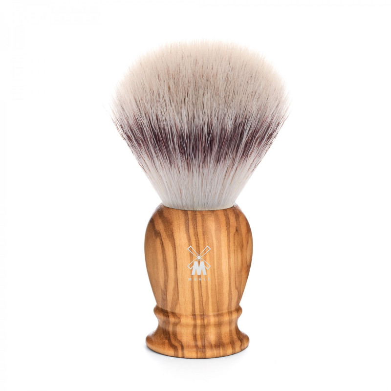 Blaireau de rasage poils synthétiques - Mühle Classic bois d'olivier