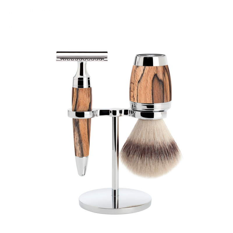 Coffret rasoir de sécurité Stylo - Muhle Hêtre étuvé