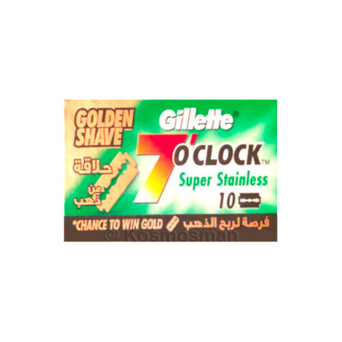Lames Gillette "7 O'Clock" Super Stainless Golden Shave par 10