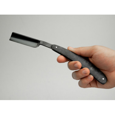 Rasoir coupe-chou en bois d'Amboine noire signé Böker