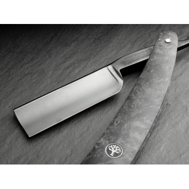 Rasoir coupe-chou en bois d'Amboine noire signé Böker