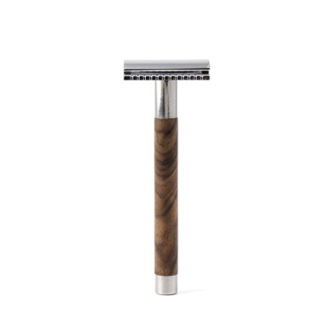 Rasoir de sureté manche en ronce de Noyer - Gentleman Barbier