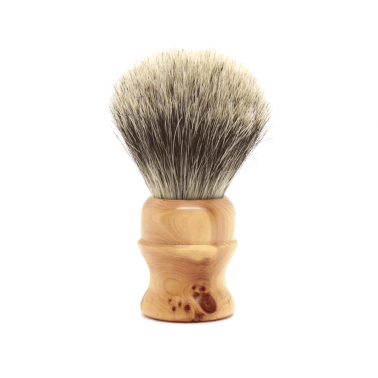 Blaireau Gentleman Barbier "Le Trapu" en bois de Cade