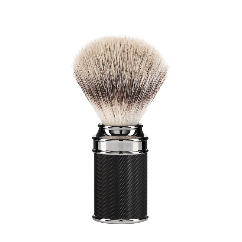 Blaireau de rasage poils synthétiques -  Mühle chromé noir