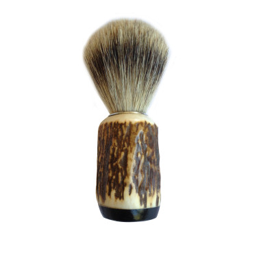 Blaireau Gentleman Barbier en Bois de Cerf