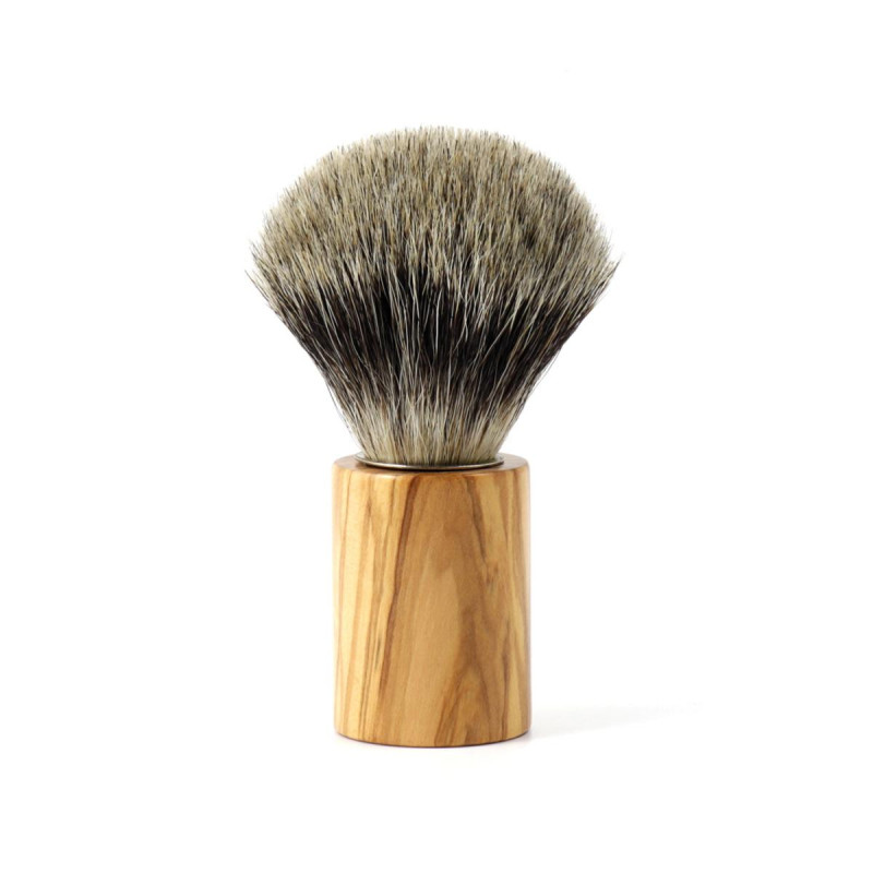 Blaireau Gentleman Barbier "Collection 1990" en Bois d'olivier