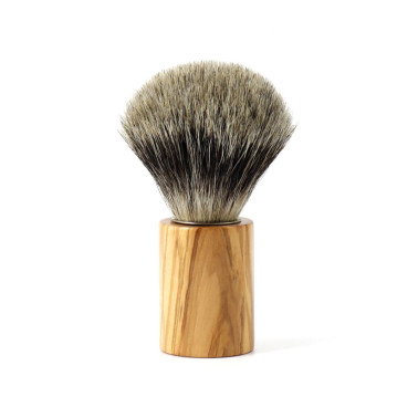 Blaireau Gentleman Barbier "Collection 1990" en Bois d'olivier