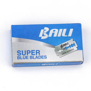 Boite de 10 doubles lames Baili "Super Blue BP005" rasoir de sureté