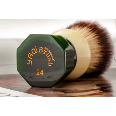 Blaireau de rasage "SAMUEL" avec noeud de la marque Yaqi