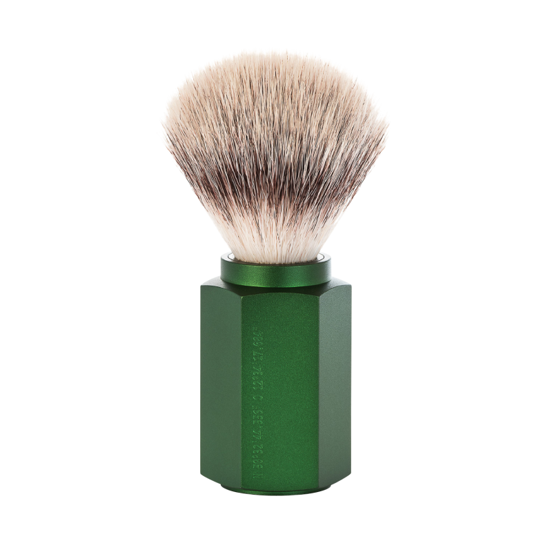 Blaireau de rasage poils synthétiques HEXAGON Vert Forest  - Mühle 