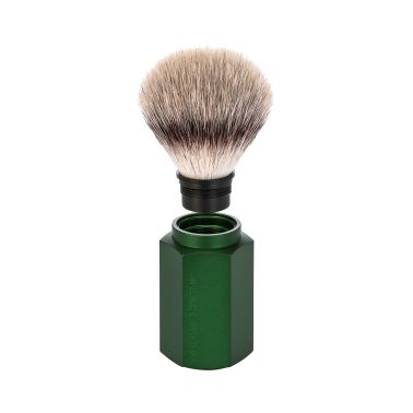 Blaireau de rasage poils synthétiques HEXAGON Vert Forest  - Mühle 