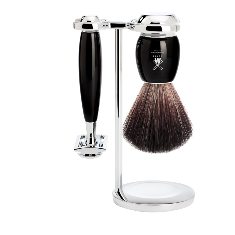 Coffret de rasage 3 pièces VIVO - Mühle résine noire