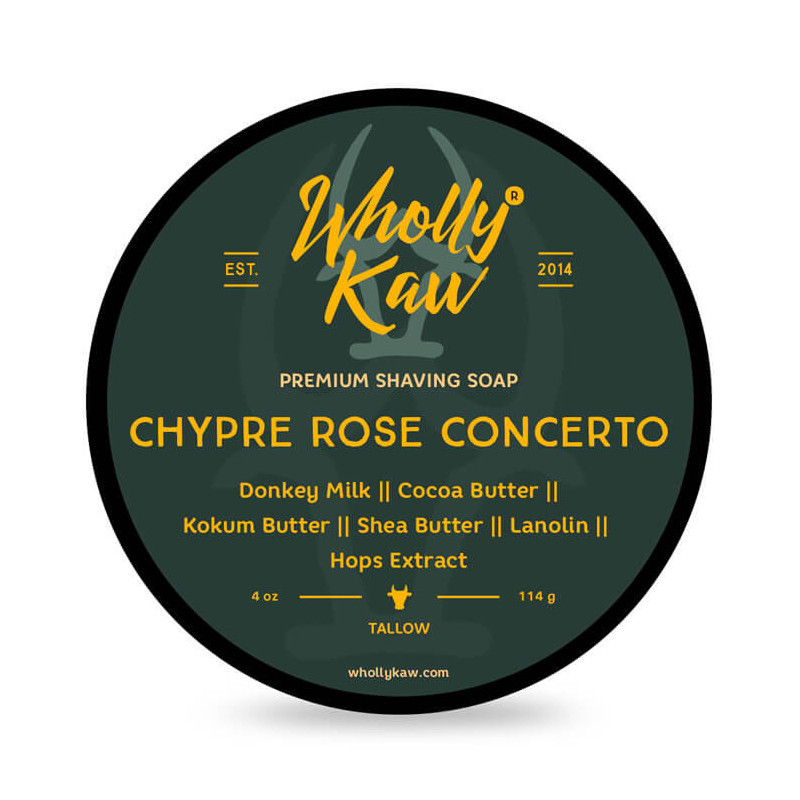 Savon à raser "Chypre Rose Concerto" signé Wholly Kaw