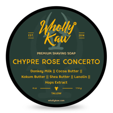 Savon à raser "Chypre Rose Concerto" signé Wholly Kaw