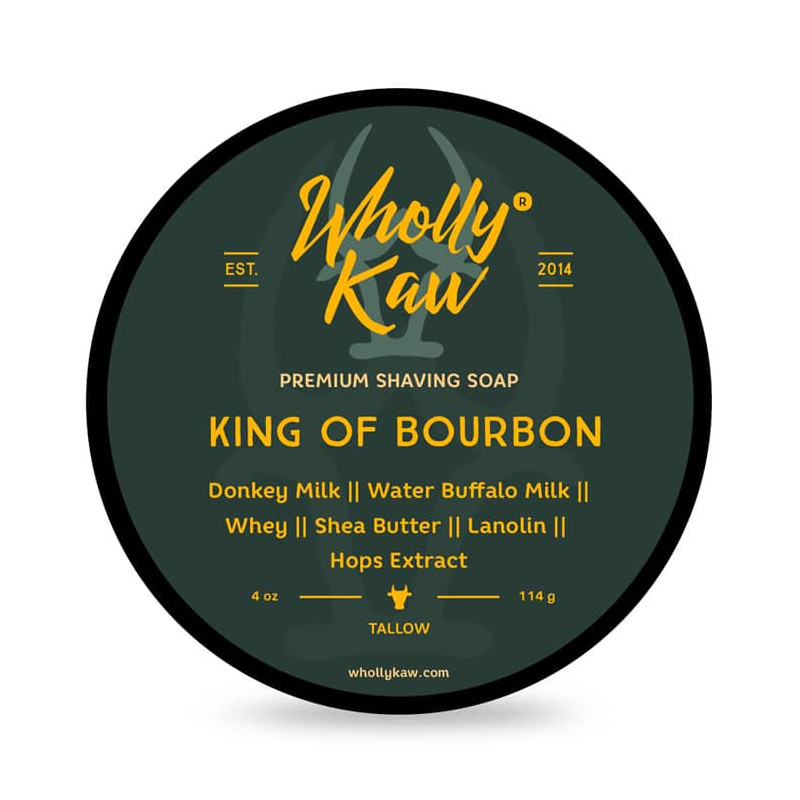 Savon à raser "king of Bourbon" de la marque Wholly Kaw