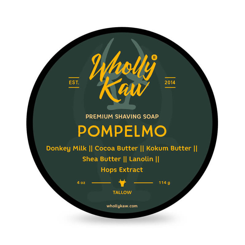 Savon à raser "Pompelmo" pot 114g de la marque Wholly Kaw