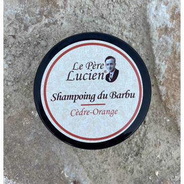 Savon Shampoing Du Barbu le Père Lucien cèdre et orange.