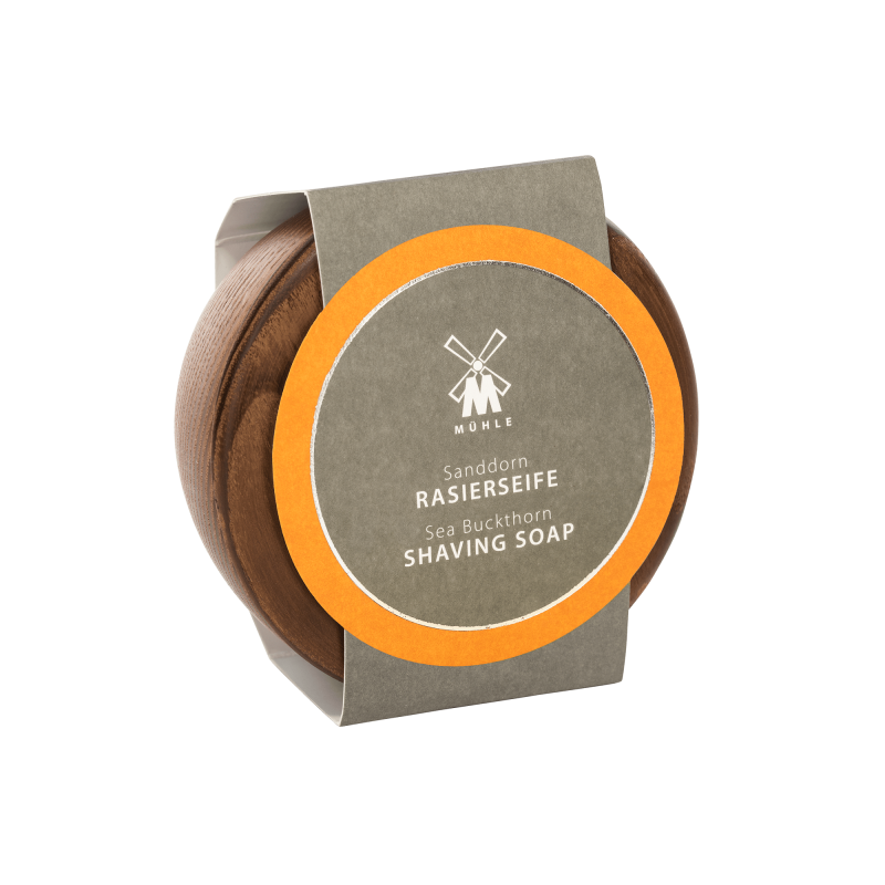 Savon à barbe à l'agousier - Mühle, bol en bois de frêne