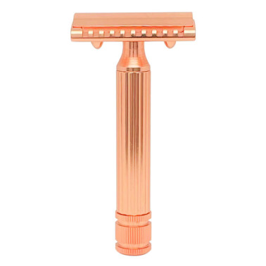Rasoir de sûreté FATIP "Il Grande" chromé Or rosé poudré