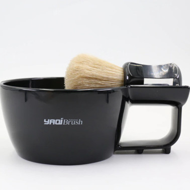 Bol de rasage pliable de la marque YAQI en plastique noir