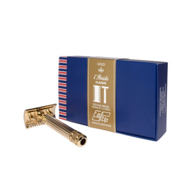 Rasoir de sûreté FATIP "Il Ibrido" or manche en laiton