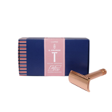 Rasoir de sûreté FATIP "Il Grande" chromé Or rosé cuivre