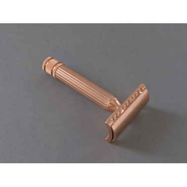 Rasoir de sûreté FATIP "Il Grande" chromé Or rosé poudré