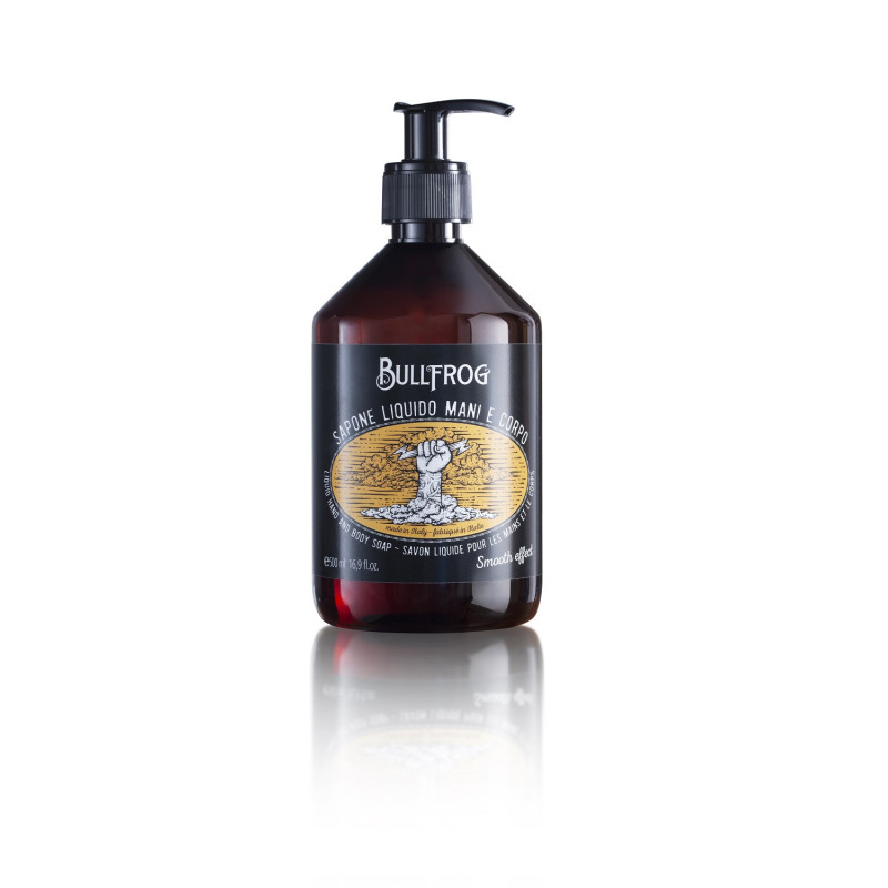 Le savon liquide Mains & Corps de la marque Bullfrog