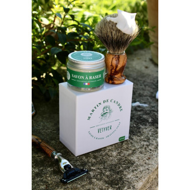Savon à raser "vetyver" format 200g Martin de Candre