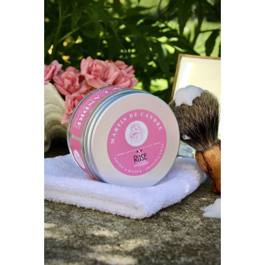 Savon de rasage "Rose" format 200g Martin de Candre