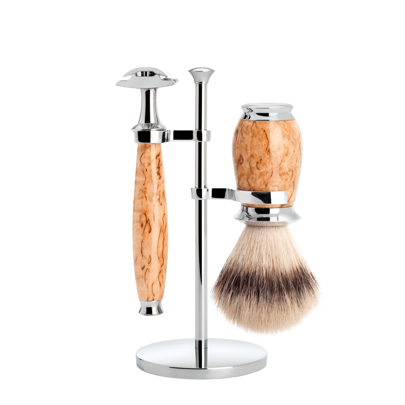 Coffret rasoir de sécurité Purist Loupe de bouleau -Muhle