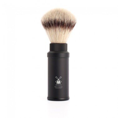 Blaireau de voyage anodisé noir