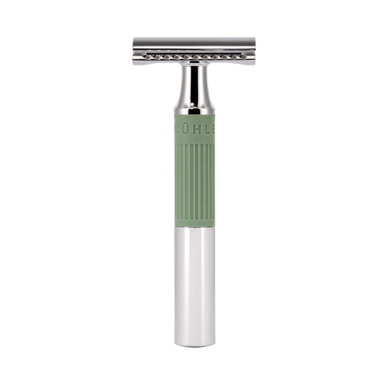 Rasoir de sécurité - Mühle NEO, manche chromé vert sauge