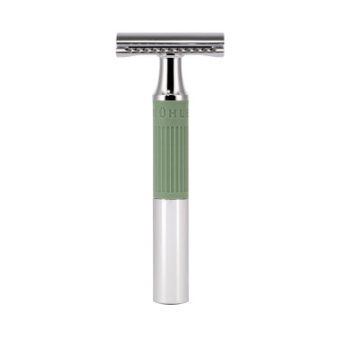 Rasoir de sécurité - Mühle NEO, manche chromé vert sauge