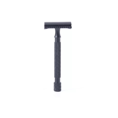 Rasoir de sécurité long en Inox noir Gentleman Barbier