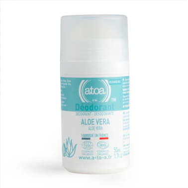 Déodorant Roll-on rechargeable Pierre d'alun & Aloé véra Atoa 